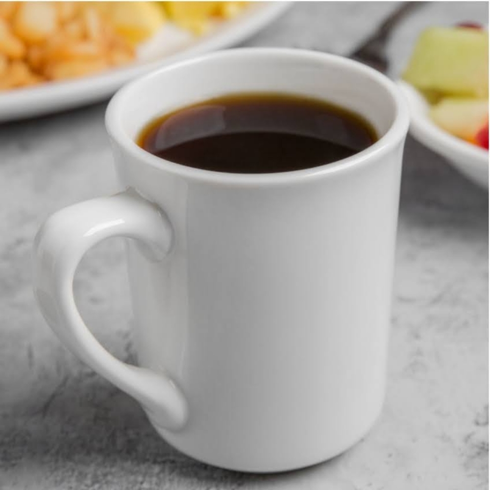 WORLD Bright White Porcelain Kona Mug set of 4